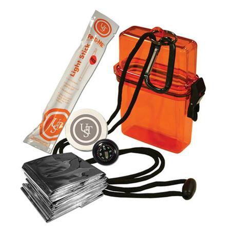 ULTIMATE SURVIVAL TECHNOLOGIES Watertight Survival Kit 1.0, Orange 20-727-01